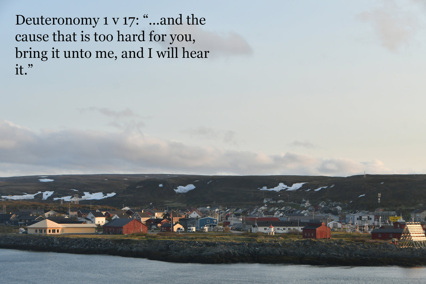 Arctic landscape cards with Biblical text.